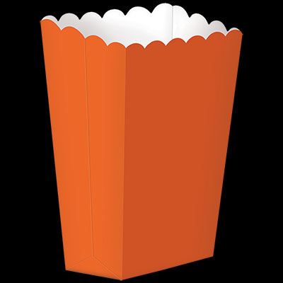 Orange Mini Popcorn Boxes - 5ct