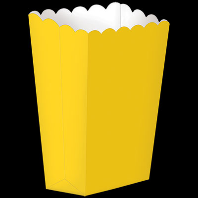 Yellow Mini Popcorn Boxes - 5ct