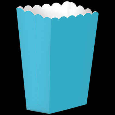 Caribbean Blue Mini Popcorn Boxes - 5ct