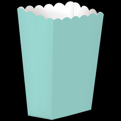 Robins Egg Blue Mini Popcorn Boxes - 5ct
