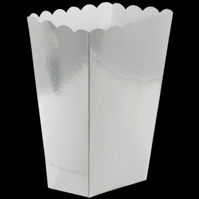 Silver Mini Popcorn Boxes - 5ct