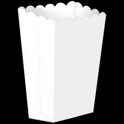 White Mini Popcorn Boxes - 5ct