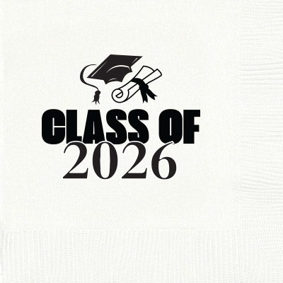 Class of 2026 Cap & Diploma Graduation Napkins